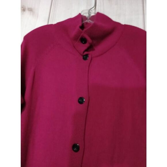 Kenneth Cole Ladies Large Pink Long Sleeve Cardigan Sweater‎ Wool Blend - Picture 3 of 8